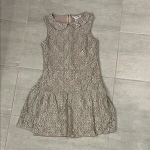 Ultra Pink Lace Overlay Dress